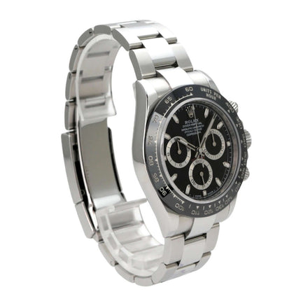 Rolex Daytona Edelstahl 116500LN Schwarz, schwarzes Zifferblatt, Keramiklünette, Oyster-Armband, Luxus-Chronograph