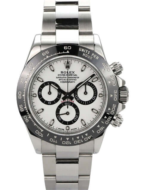 Rolex Daytona Edelstahl 116500LN Weiß, weißes Zifferblatt, Keramiklünette und Oyster-Edelstahlarmband