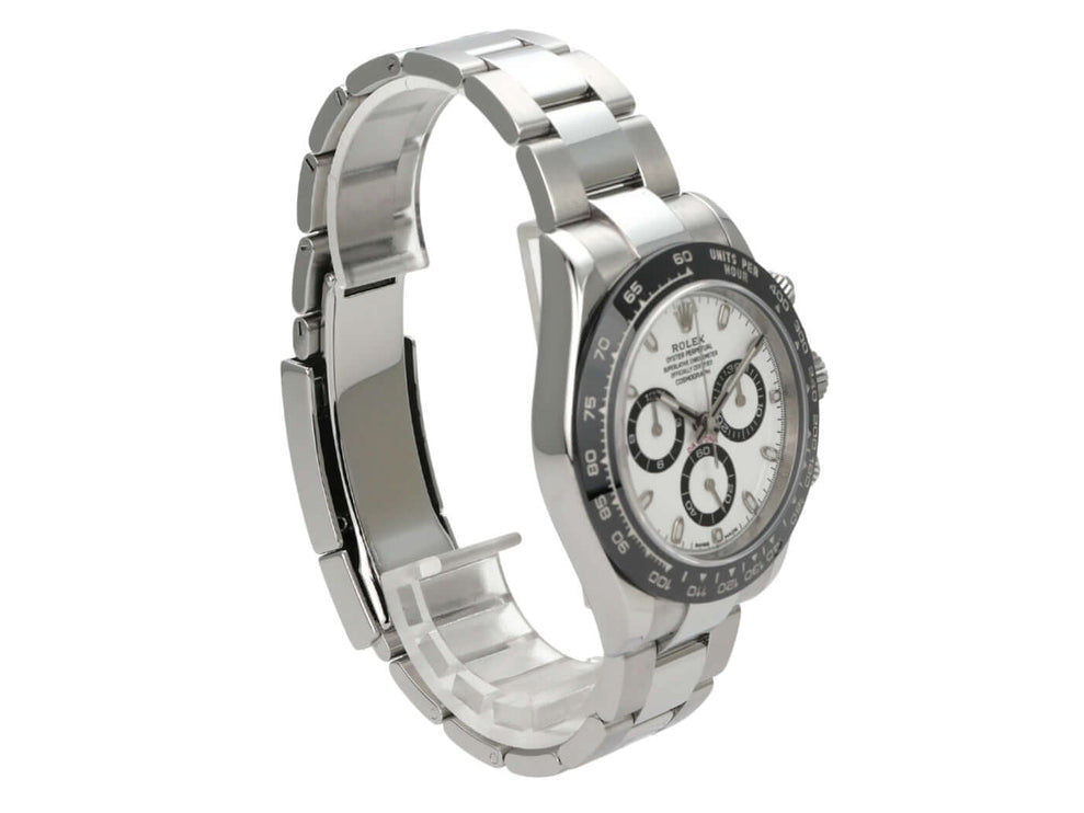 Rolex Daytona Edelstahl 116500LN Weiß mit weißem Zifferblatt, Keramiklünette und Oyster-Edelstahlarmband