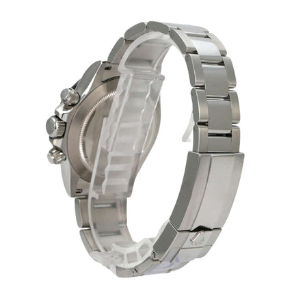 Rolex Daytona Edelstahl 116500LN Weiß Armband und Gehäuse aus poliertem Edelstahl seitliche Ansicht