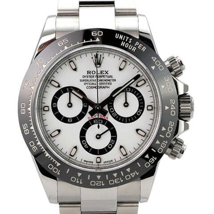 Rolex Daytona Edelstahl 116500LN Weiß, Edelstahl-Chronograph mit weißem Zifferblatt, Keramik-Lünette und Oyster-Armband