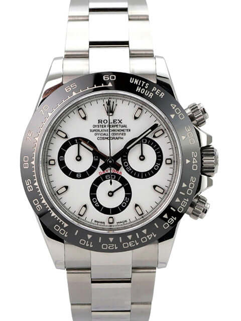 Rolex Daytona Edelstahl 116500LN Weiß, Edelstahl-Chronograph mit weißem Zifferblatt, Keramik-Lünette und Oyster-Armband