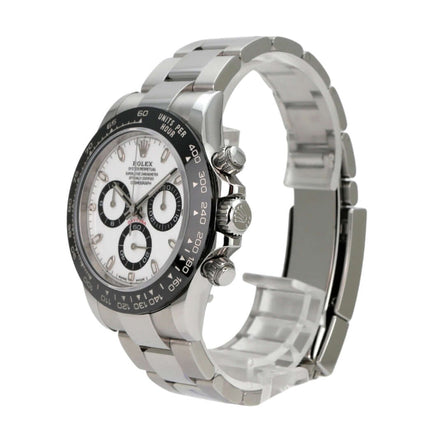 Rolex Daytona Edelstahl 116500LN Weiß: Luxus-Chronograph mit weißem Zifferblatt, Keramik-Lünette und Oyster-Armband