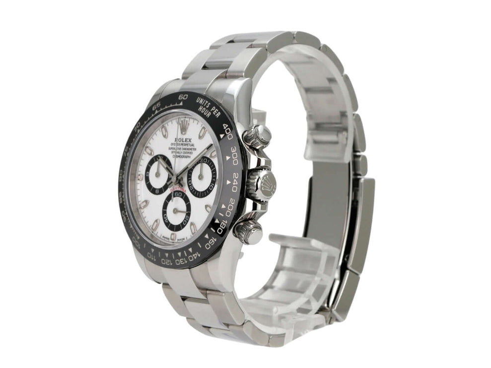 Rolex Daytona Edelstahl 116500LN Weiß: Luxus-Chronograph mit weißem Zifferblatt, Keramik-Lünette und Oyster-Armband