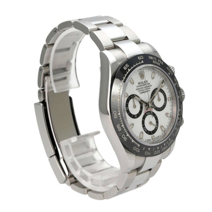 Rolex Daytona Edelstahl 116500LN Weiß Chronograph mit weißem Zifferblatt, Keramik-Lünette und Oyster-Armband