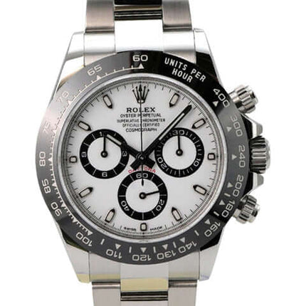 Rolex Daytona Edelstahl 116500LN Weiß mit weißem Zifferblatt und Edelstahlarmband