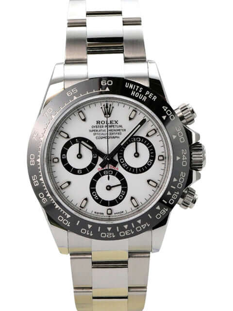 Rolex Daytona Edelstahl 116500LN Weiß mit weißem Zifferblatt und Edelstahlarmband