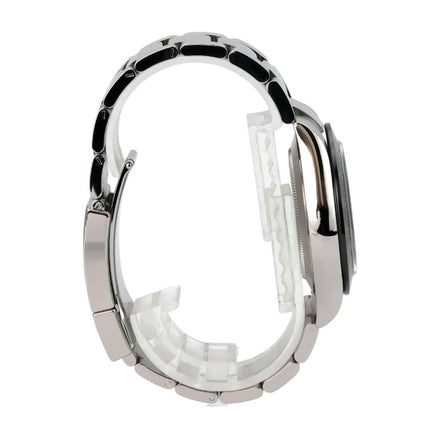 Seitenansicht der Rolex Daytona Edelstahl 116500LN Weiß mit polished und satinierte Armband.