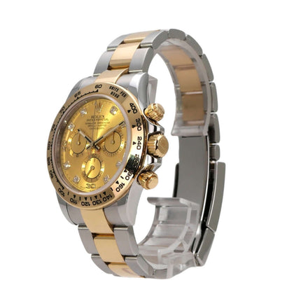 Rolex Daytona Edelstahl Gelbgold 116503 mit Champagner Diamantzifferblatt und Tachymeterskala