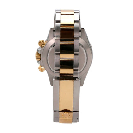 Rolex Daytona 116503 Edelstahl und Gelbgold Armband Detailaufnahme von der Seite.