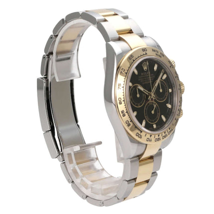 Rolex Daytona Edelstahl Gelbgold 116503 Schwarz, schwarzes Zifferblatt, 40 mm, Tachymeter, Automatik.