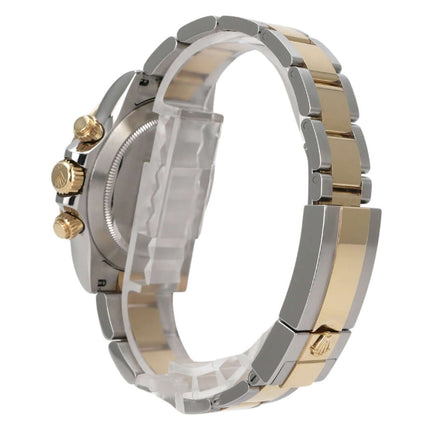 Rolex Daytona Edelstahl Gelbgold 116503 Weiss seitliche Ansicht des Uhrarmbands aus Edelstahl und Gelbgold