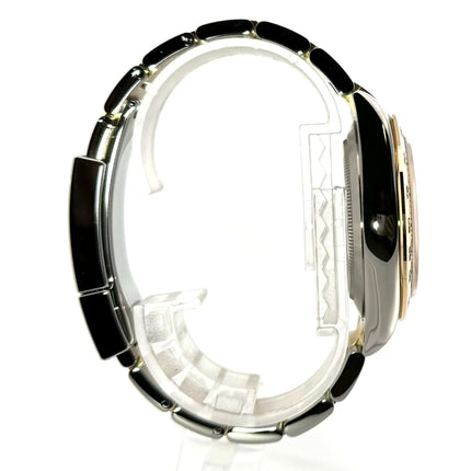 Rolex Daytona Edelstahl / Gelbgold 116503 Seitenansicht des Gehäuses und Armbands in poliertem und satiniertem Edelstahl und Gelbgold