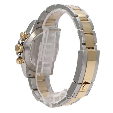 Rolex Daytona Edelstahl Gelbgold 116503 Weiss – Seitenansicht mit Edelstahl-Gelbgold-Armband