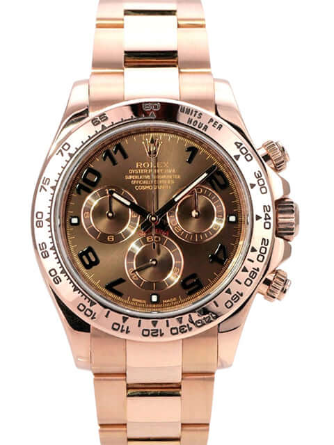 Rolex Cosmograph Daytona 116505 Everose-Gold Choco Arabisch, Luxus-Chronograph aus 18 kt Everose-Gold mit braunem Zifferblatt