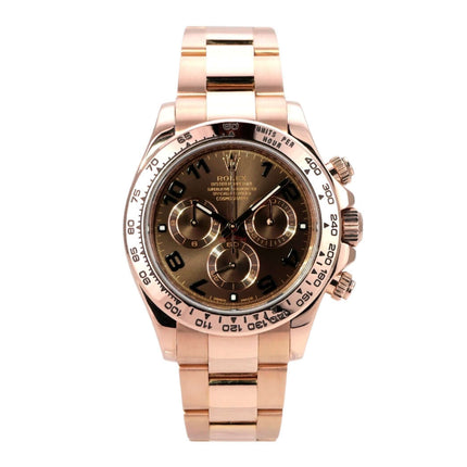 Rolex Cosmograph Daytona 116505 Everose-Gold Choco Arabisch, braunes Zifferblatt, 40 mm, Chronograph