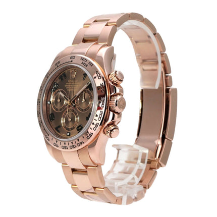 Rolex Cosmograph Daytona 116505 Everose-Gold Choco Arabisch, Luxus Chronograph mit braunem Zifferblatt