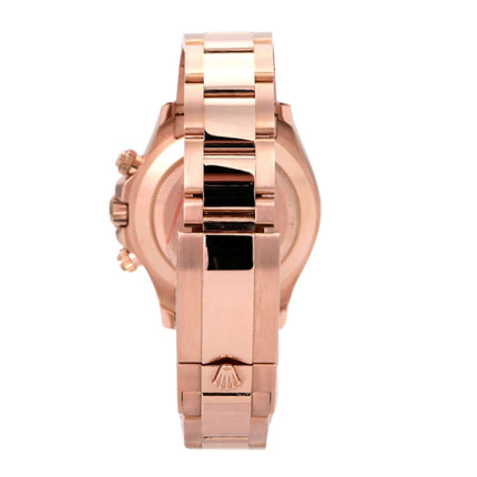 Rolex Cosmograph Daytona 116505 Everose-Gold Choco Arabisch, Rückseite mit Everose-Gold-Armband