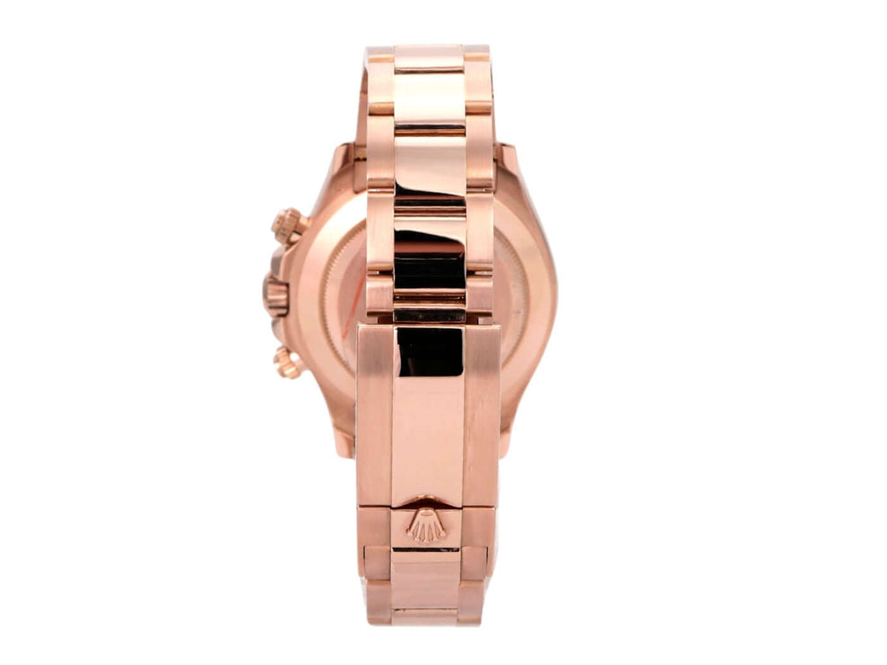 Rolex Cosmograph Daytona 116505 Everose-Gold Choco Arabisch, Rückseite mit Everose-Gold-Armband
