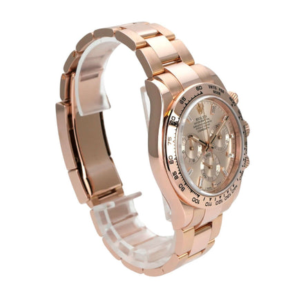 Rolex Cosmograph Daytona 116505 Everose-Gold Pink Diamant mit poliertem Armband und grauem Zifferblatt