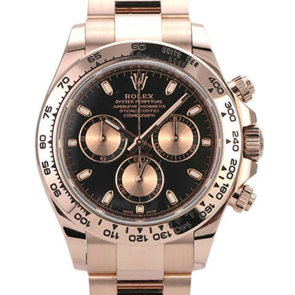 Rolex Cosmograph Daytona 116505 Everose-Gold Schwarz, schwarzes Zifferblatt, 40 mm, Oyster-Everose-Armband