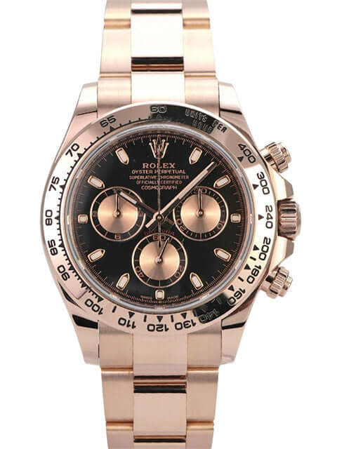 Rolex Cosmograph Daytona 116505 Everose-Gold Schwarz, schwarzes Zifferblatt, 40 mm, Oyster-Everose-Armband