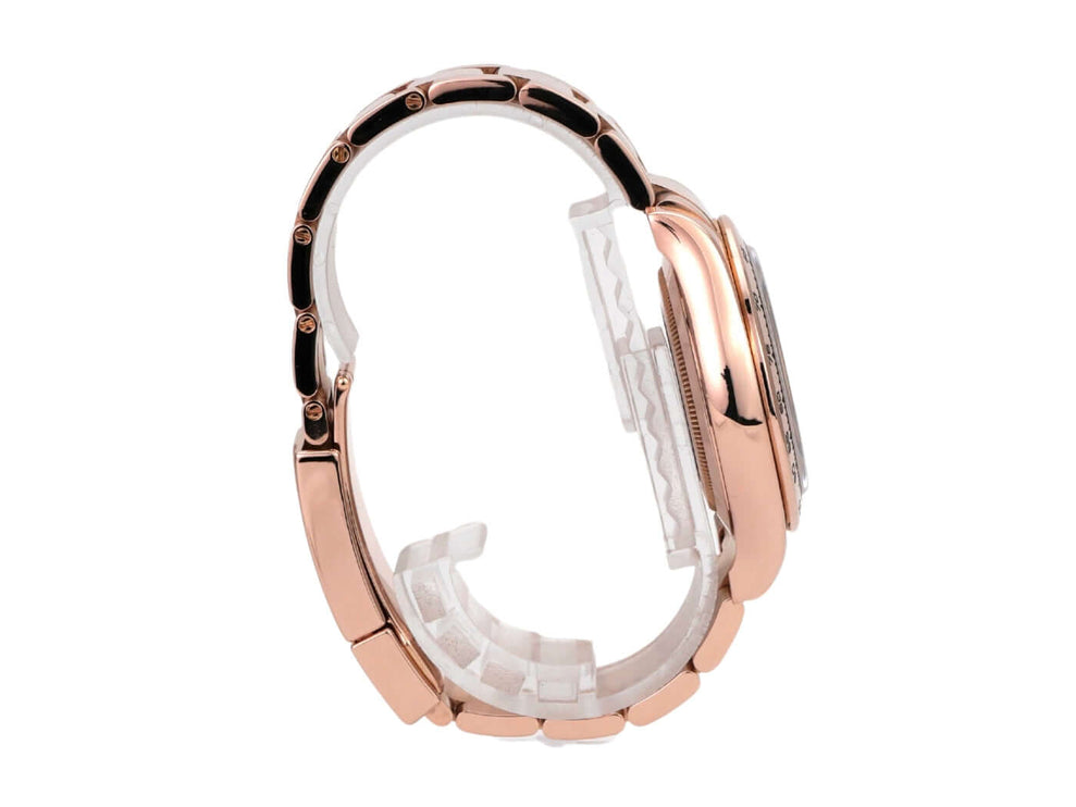 Rolex Cosmograph Daytona 116505 Everose-Gold Sundust Schwarz Seitensicht des Armbands aus 18 kt Everose-Gold