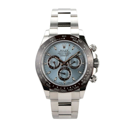 Rolex Daytona 116506 Platin Eisblau mit platinfarbenem Gehäuse und eisblauem Zifferblatt
