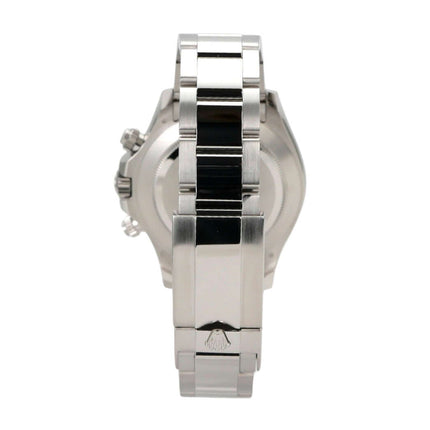 Rolex Daytona 116506 Platin Eisblau, seitliche Ansicht, Oyster Armband aus Platin.