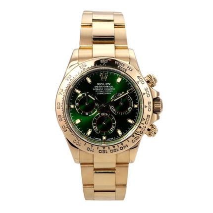 Rolex Cosmograph Daytona Gelbgold 116508 Grün, 18 kt Gelbgold, grünes Zifferblatt, Chronograph