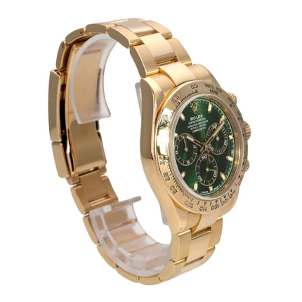 Rolex Cosmograph Daytona Gelbgold 116508 Grün, 18 kt Gelbgold mit grünem Zifferblatt und Chronograph