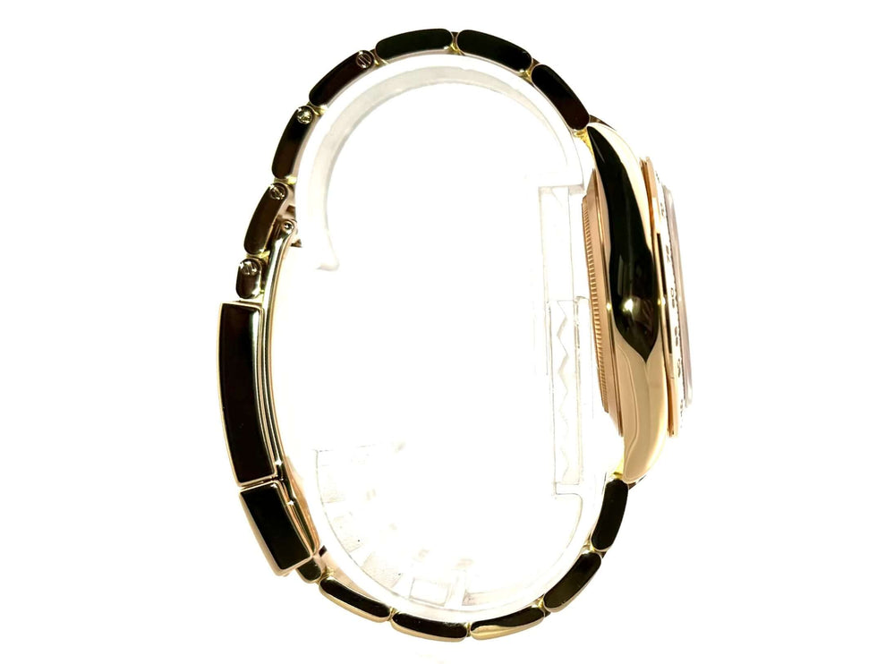 Rolex Cosmograph Daytona Gelbgold 116508 Seitenansicht mit 18 kt Gelbgold Armband und Faltschließe