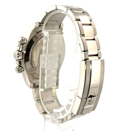 Rolex Cosmograph Daytona 116509 Weißgold Rückansicht, 18 kt Weißgold Armband mit Faltschließe, poliert und satiniert, luxuriöse Herrenuhr aus 2018.