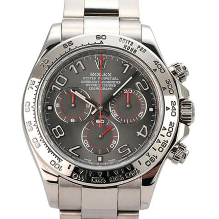 Rolex Cosmograph Daytona Weißgold 116509 Grau mit grauem Zifferblatt und 18 kt Weißgold Armband