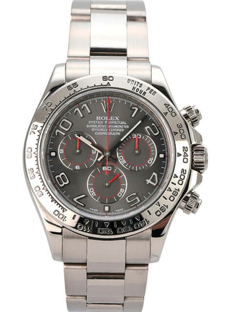 Rolex Cosmograph Daytona Weißgold 116509 Grau mit grauem Zifferblatt und 18 kt Weißgold Armband