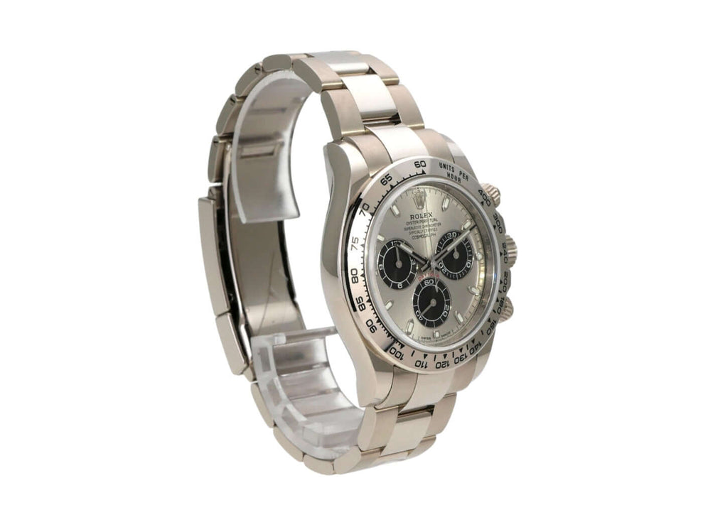 Rolex Cosmograph Daytona Weißgold 116509 Grau mit grauem Zifferblatt und 18 kt Weißgold Armband
