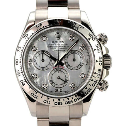 Rolex Cosmograph Daytona 116509 Weißgold Perlmutt Diamant, Luxus-Chronograph mit 18 kt Weißgold und Diamant-Zifferblatt
