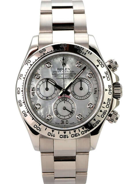 Rolex Cosmograph Daytona 116509 Weißgold Perlmutt Diamant, Luxus-Chronograph mit 18 kt Weißgold und Diamant-Zifferblatt