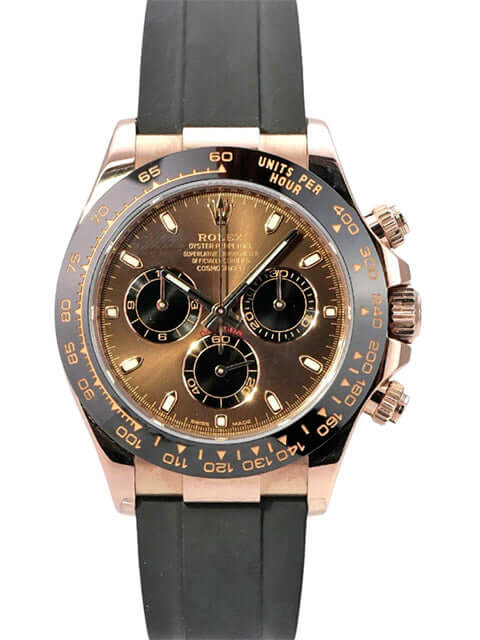 Rolex Daytona 116515LN Everose-Gold Oysterflex Choco, Rolex Cosmograph Daytona mit braunem Zifferblatt und Oysterflex-Armband