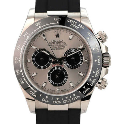 Rolex Daytona 116519LN in Weißgold mit Oysterflex-Band und grauem Zifferblatt, 40 mm, 2017.