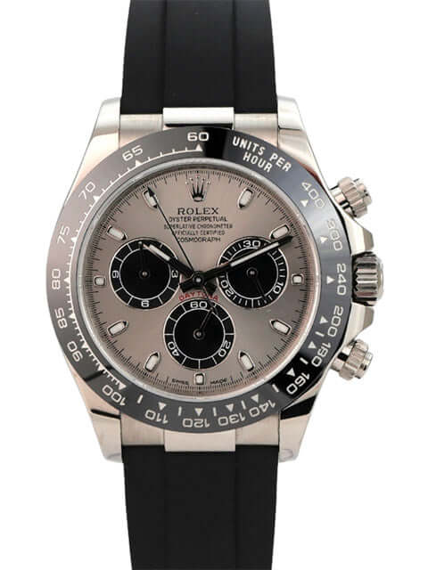 Rolex Daytona 116519LN in Weißgold mit Oysterflex-Band und grauem Zifferblatt, 40 mm, 2017.