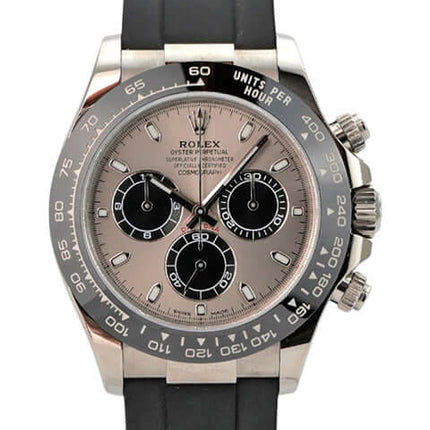 Rolex Daytona 116519LN Weißgold Oysterflex Grau mit schwarz-Grauem Zifferblatt und Keramik-Lünette