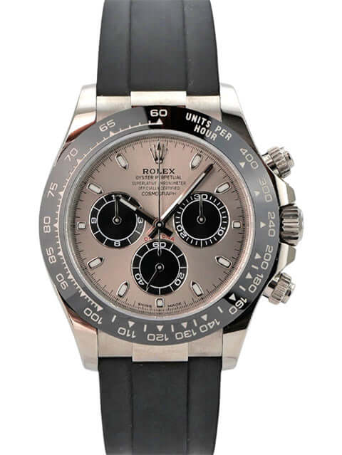 Rolex Daytona 116519LN Weißgold Oysterflex Grau mit schwarz-Grauem Zifferblatt und Keramik-Lünette