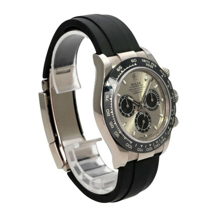 Rolex Daytona 116519LN Weißgold Oysterflex Grau mit 40 mm Gehäuse und schwarzem Oysterflex-Band