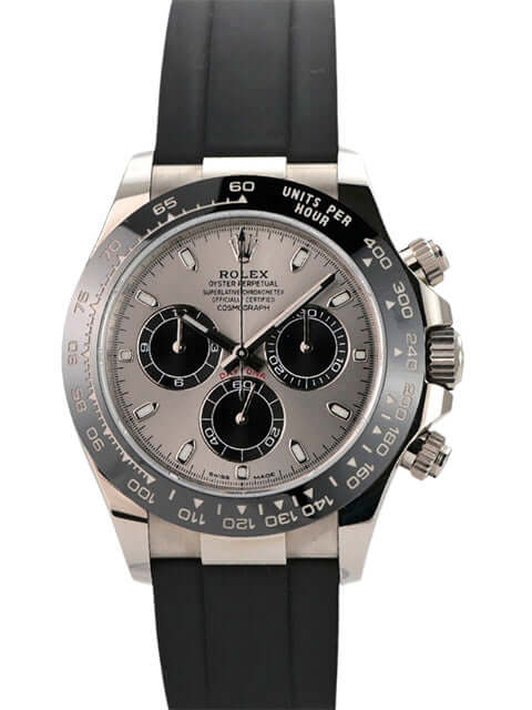 Rolex Daytona 116519LN in Weißgold mit Oysterflex-Band und grauem Zifferblatt, Automatikwerk, 2021 Modell.