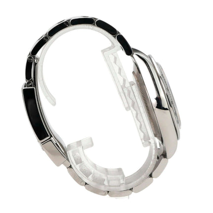 Rolex Daytona Edelstahl 116520 Weiß Armbandseite mit poliertem und satiniertem Edelstahl