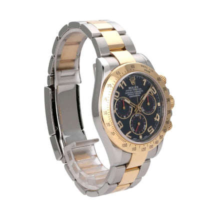 Rolex Daytona Cosmograph 116523 mit blauem Zifferblatt und Edelstahl-Gelbgold-Armband