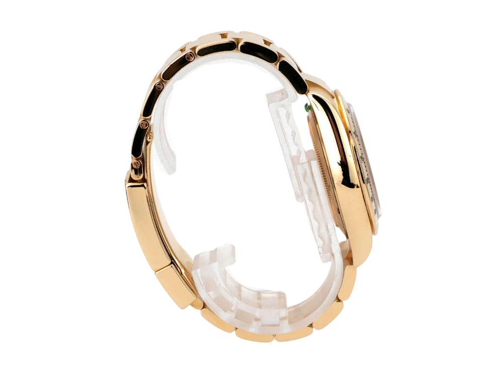 Rolex Cosmograph Daytona 116528 Gelbgold Gold Crystal Diamant seitliche Ansicht des Armbands und Gehäuses