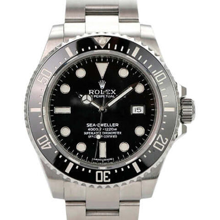 Rolex Sea-Dweller 4000 Ref. 116600 Edelstahl-Uhr mit schwarzem Zifferblatt, Keramiklünette und Oysterband