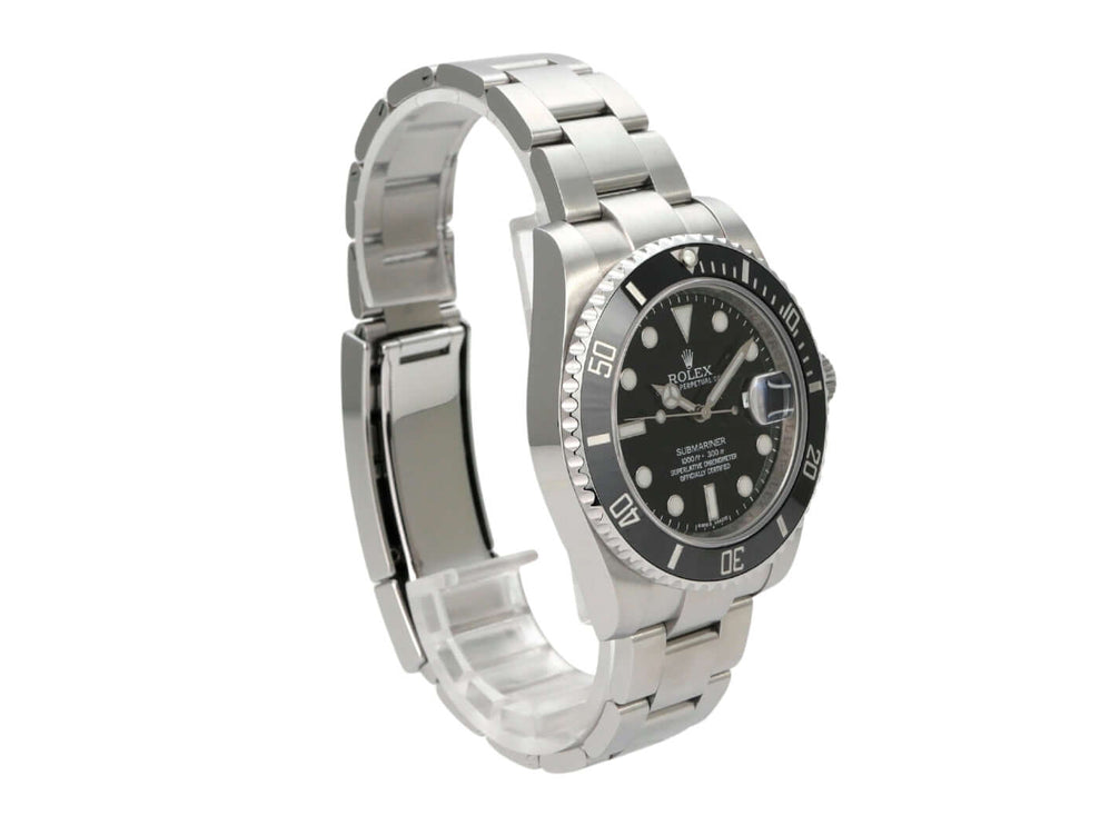 Rolex Submariner Date 116610LN Edelstahlwatch mit schwarzem Zifferblatt und Oyster Edelstahlband